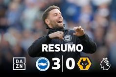 Brighton 'despacha' Wolverhampton e ainda sonha com a Europa (resumo)