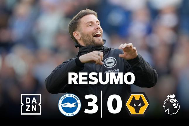 Brighton 'despacha' Wolverhampton e ainda sonha com a Europa (resumo)