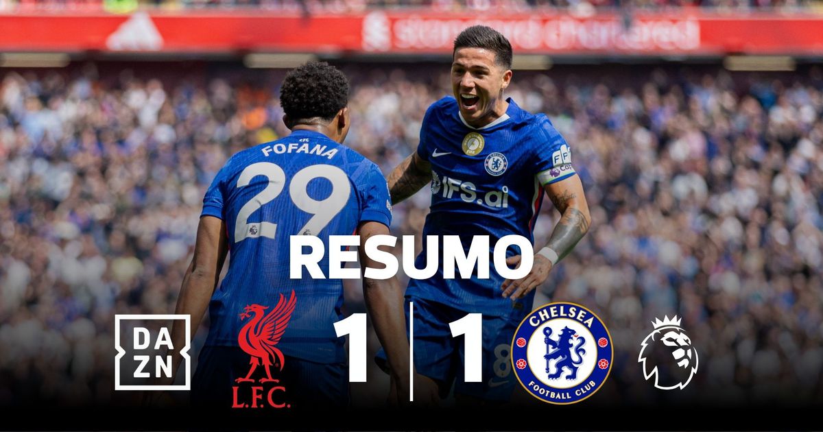 Liverpool-Chelsea termina empatado com golaço e golo caricato (resumo)