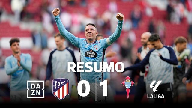 Um remate enquadrado bastou para o Celta derrotar o Atlético Madrid (resumo)