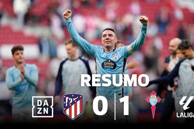 Um remate enquadrado bastou para o Celta derrotar o Atlético Madrid (resumo)