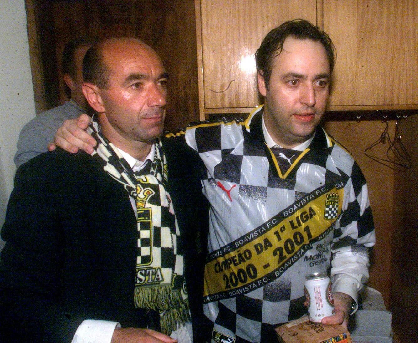 Dois dos obreiros do título, Jaime Pacheco e João Loureiro  (Foto: A BOLA)