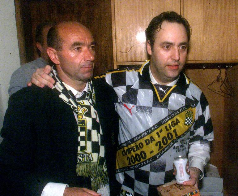 Dois dos obreiros do título, Jaime Pacheco e João Loureiro  (Foto: A BOLA)
