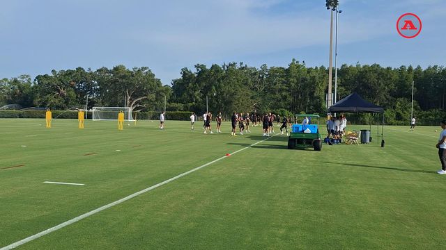 O primeiro treino do Benfica nos Estados Unidos