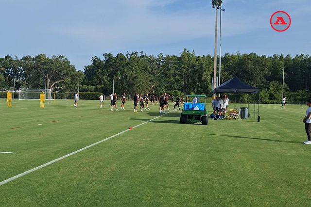 O primeiro treino do Benfica nos Estados Unidos