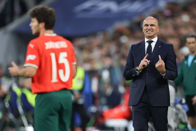 Roberto Martínez durante a final da Liga das Nações com a Espanha