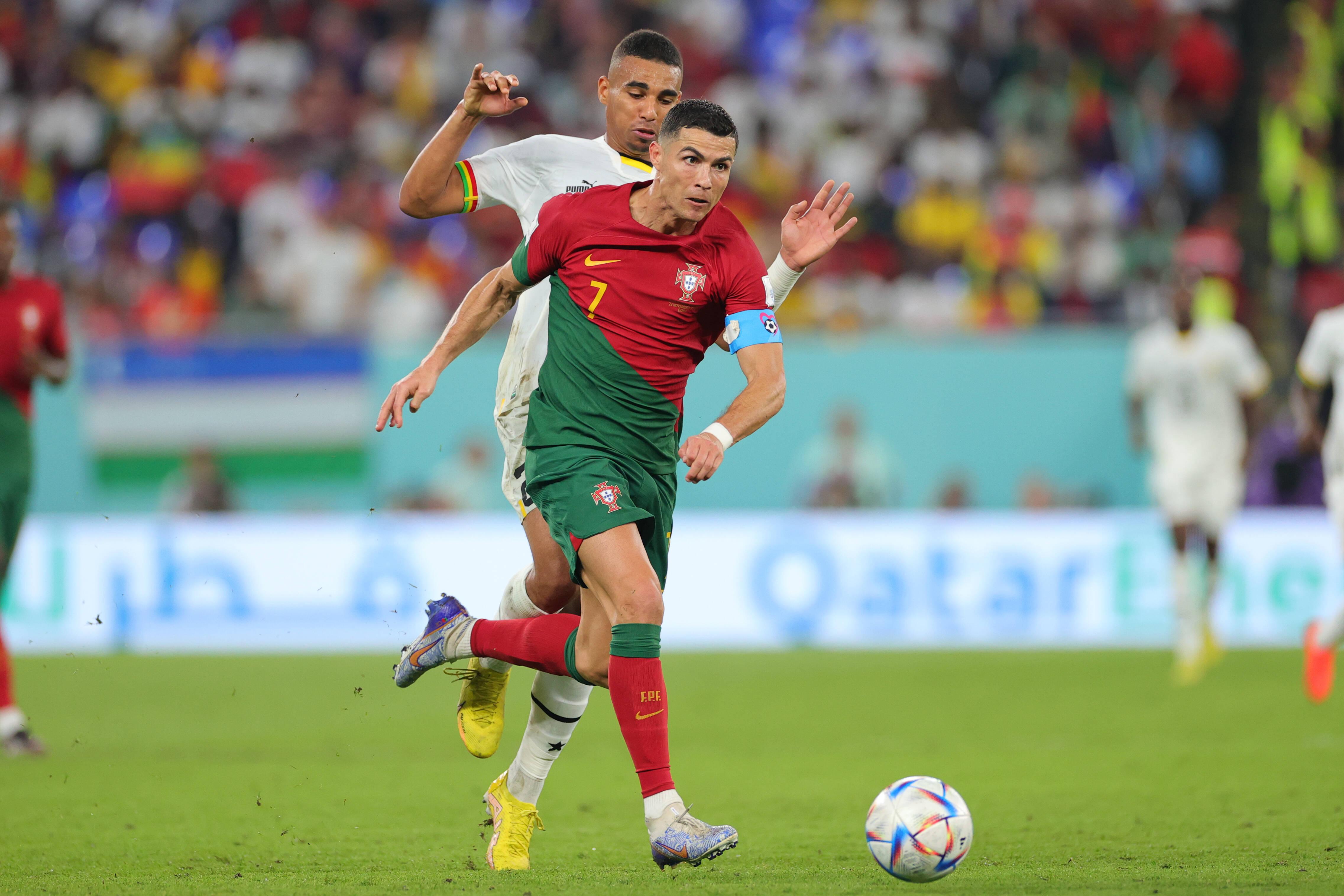 Nos 22 jogos que Portugal contou com Ronaldo, a equipa das quinas soma 9 vitórias, 6 empates e 7 derrotas (IMAGO)