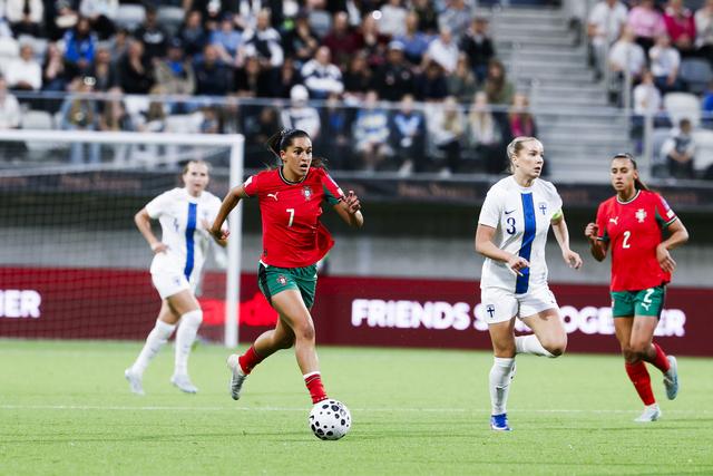 Kika Nazareth fez o único golo de Portugal na Finlândia - Foto: FPF