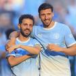 Rúben Dias e Bernardo Silva estiveram juntos no Man. City durante anos