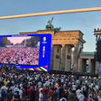 O ambiente na fan zone de Berlim antes do Espanha-França