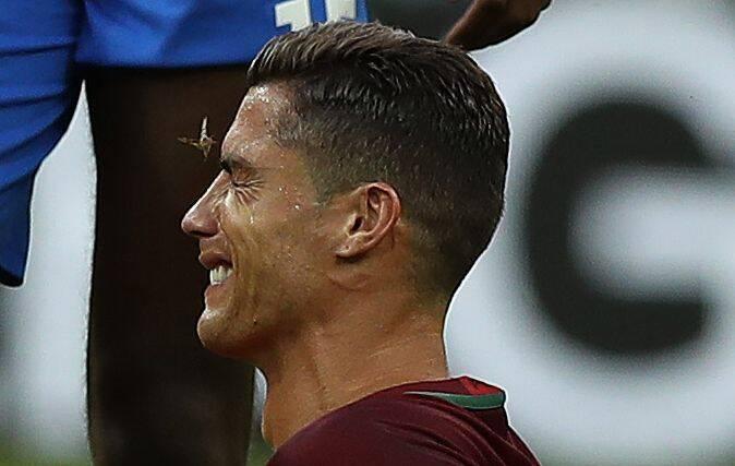A dor de Cristiano Ronaldo após a lesão (foto: IMAGO)
