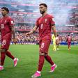 Bruno Fernandes durante o jogo com a Espanha