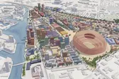 Projeto do novo estádio do Manchester United e zona envolvente