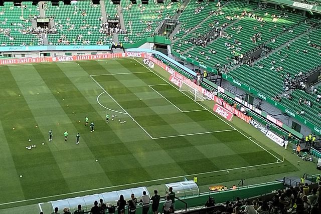 Guarda-redes dos leões entram para aquecimento