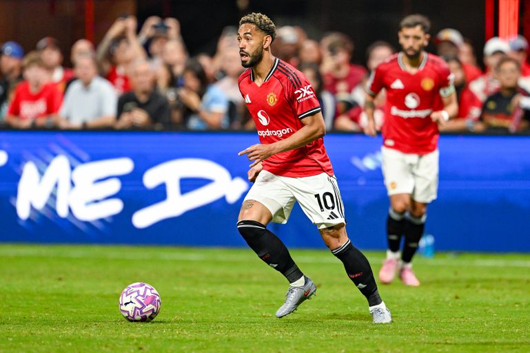 Matheus Cunha ao serviço do Manchester United