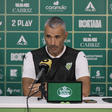Ivo Vieira na conferência de imprensa de antevisão ao primeiro jogo oficial da época frente ao SC Braga  Foto: CD Tondela