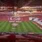 A visão da bancada de imprensa do Estádio da Luz antes do Benfica-Ac. Viseu