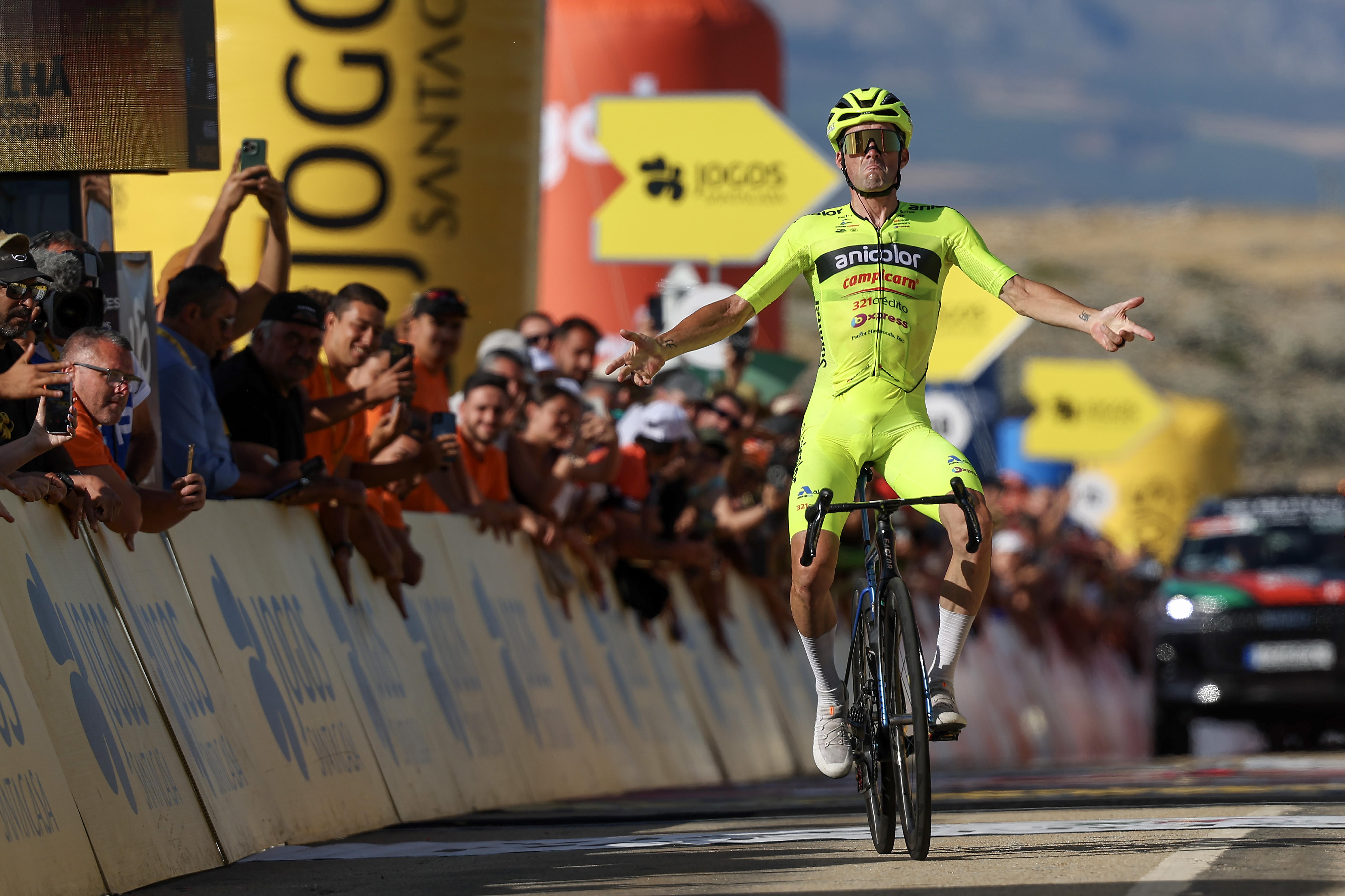 Alexis Guerin (Anicolor), vencedor da etapa da Serra da Volta 2026 (Nuno Veiga/LUSA)