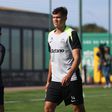 Bruno Ramos treinou-se, ontem, terça-feira, com o plantel principal, na Academia