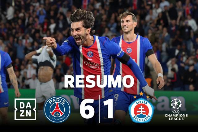 'Hat trick' de Ferrán Torres e bis de Dembélé na goleada do PSG (resumo)