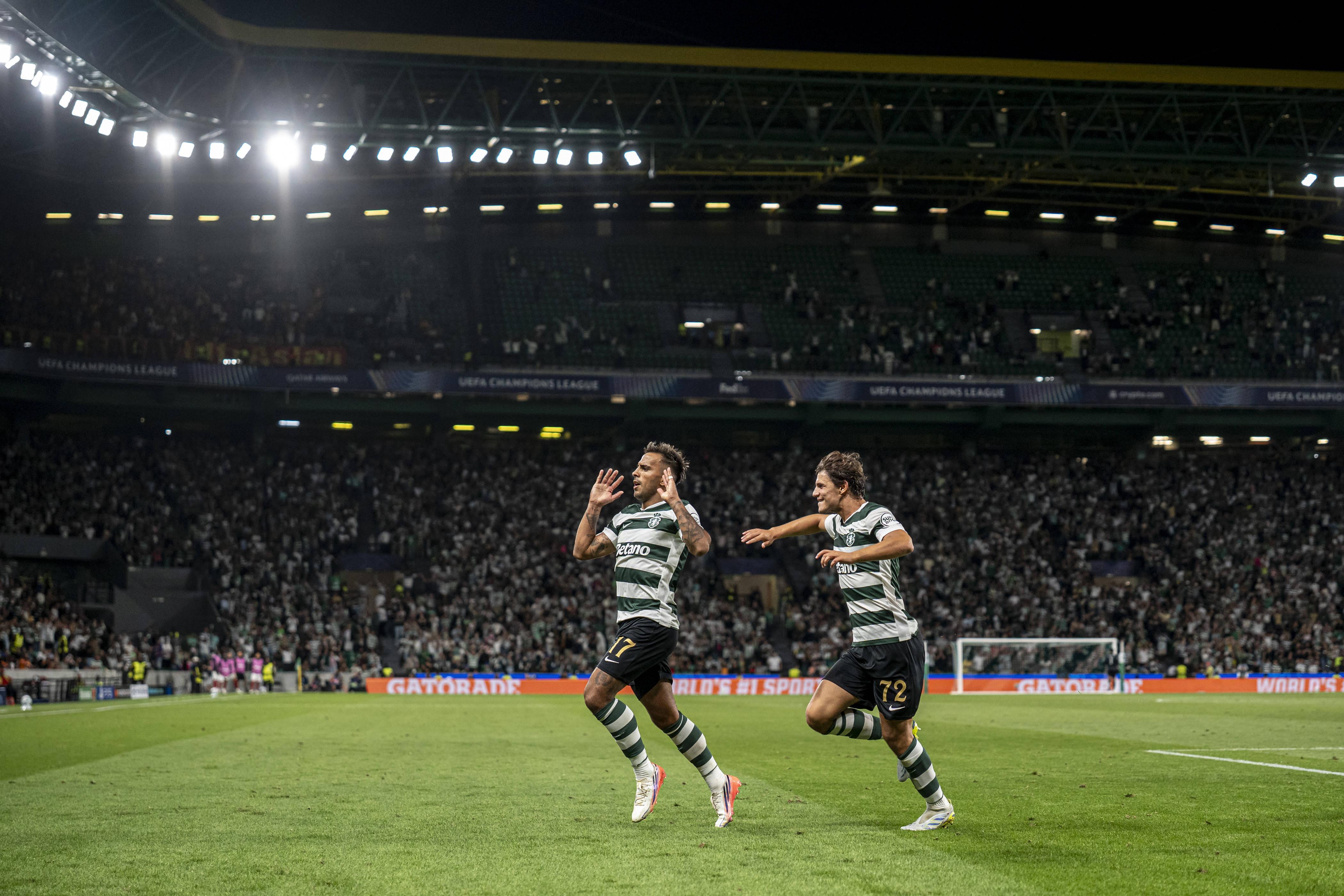 Festejo de Zalazar no Sporting-Galatasaray - Foto: Imago
