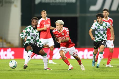 Prestianni em lance no jogo do Benfica com o Moreirense (foto: Catarina Morais/Kapta+