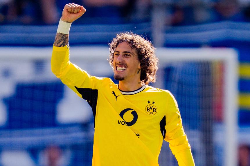 Fábio Silva celebra golo pelo Borussia Dortmund (IMAGO)