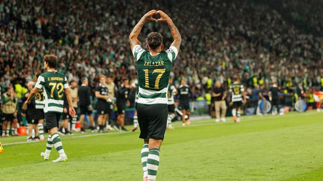 Dedicatória de Zalazar no Sporting-Galatasaray - Foto: Imago