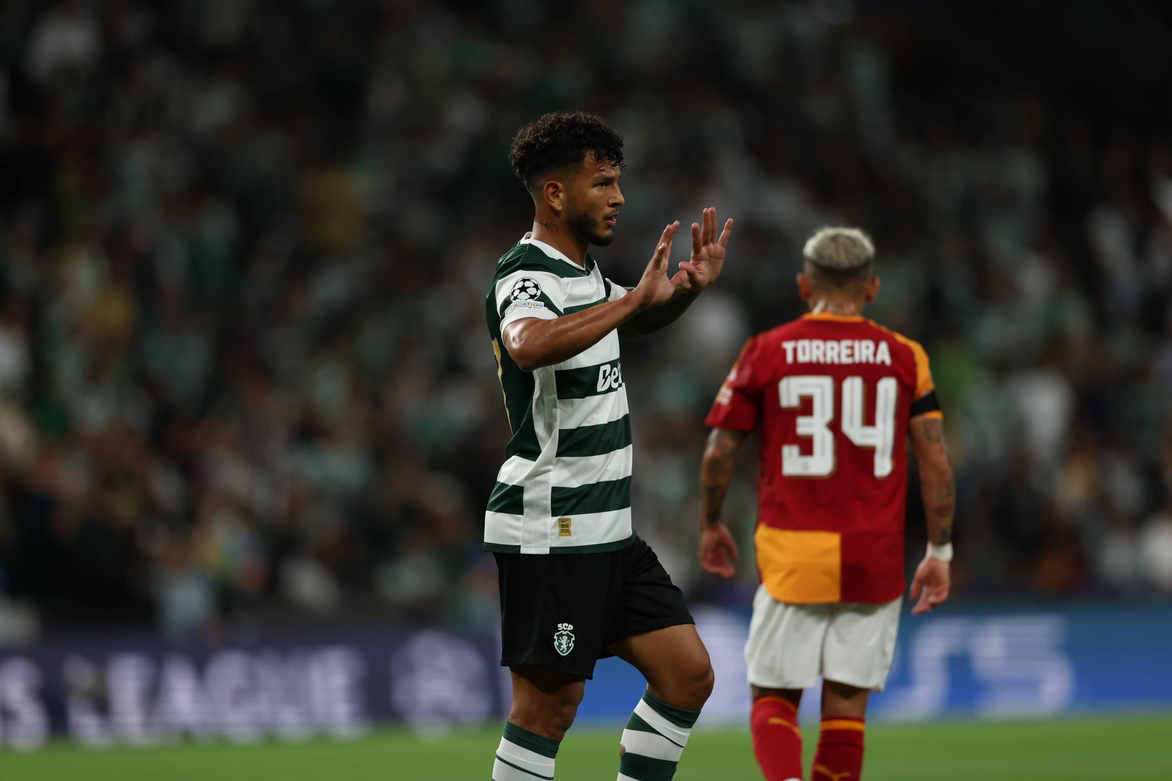 Golo anulado a Luis Suárez no Sporting-Galatasaray - Foto: Imago