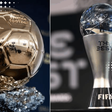 Imagens da Bola de Ouro, da France Football, e do FIFA The Best