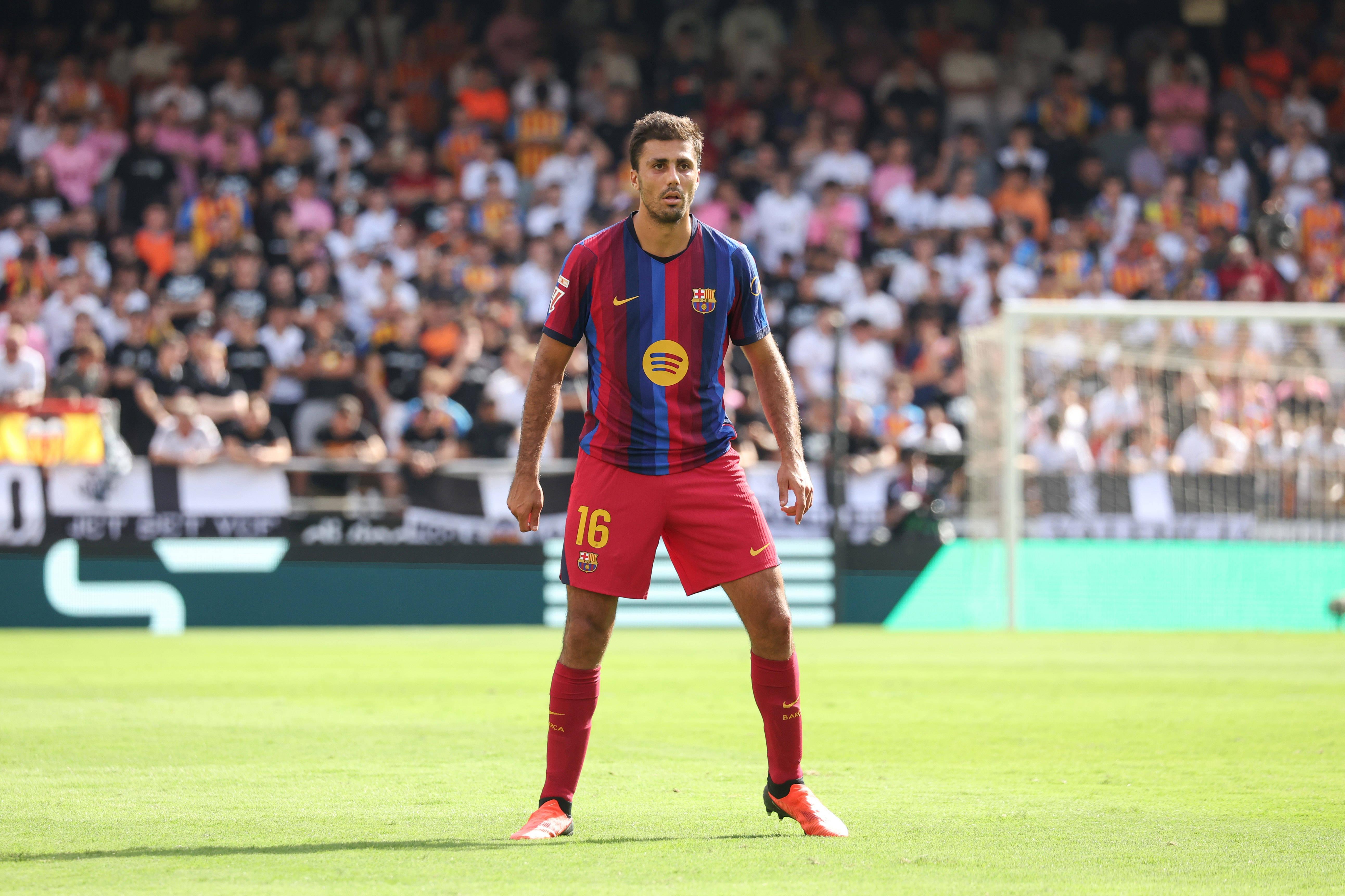 Rodri em ação diante do Valência