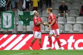 Prestianni e Schjelderup (Foto: Catarina Morais/Kapta+)