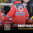 Momento de apreensão em Dortmund: grego sentiu-se mal e teve de sair de maca