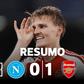 Golaço de Odegaard dá vitória ao Arsenal em Nápoles (resumo)
