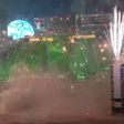 Fogo de artifício antes da implosão do casino Tropicana em Las Vegas