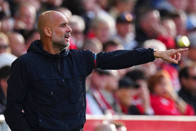 Pep Guardiola, treinador do Manchester City