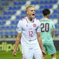 Victor Froholdt festeja golo da Dinamarca - Foto: BO AMSTRUP/EPA