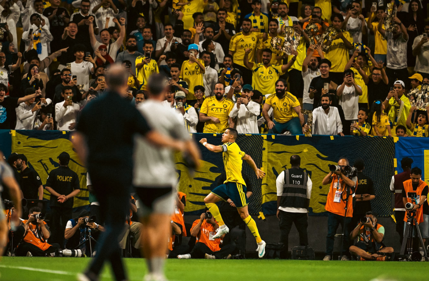 Cristiano Ronaldo voltou a celebrar pelo Al Nassr - Foto: Al Nassr/X