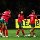Navegadoras estão imparáveis na Irlanda do Norte e vão para o intervalo a vencer por 3-0. — Foto: FPF