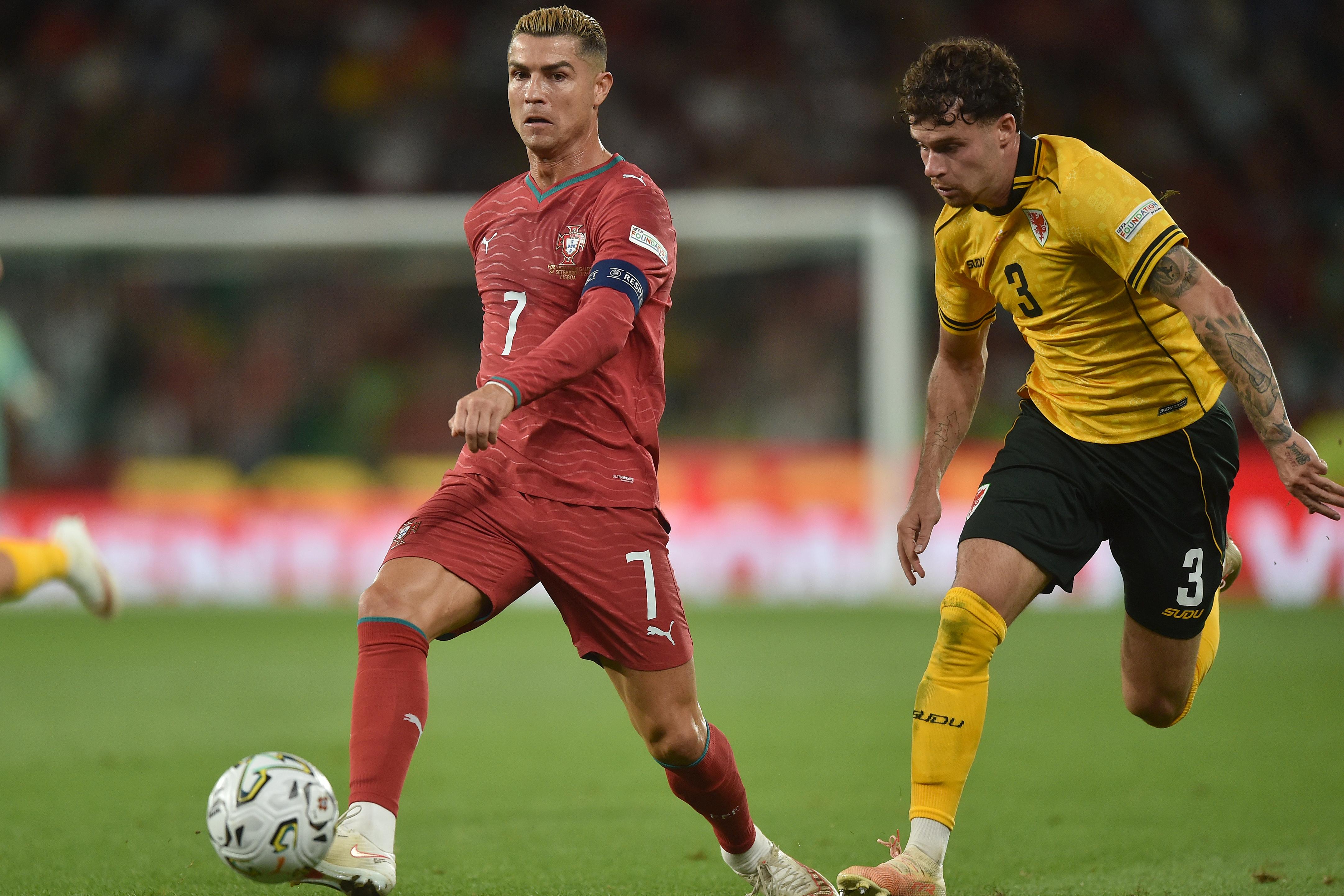 Cristiano Ronaldo vestiu pela última vez o equipamento da Seleção Nacional diante do País de Gales, em Alvalade, para a Liga das Nações — Foto: MIGUEL NUNES