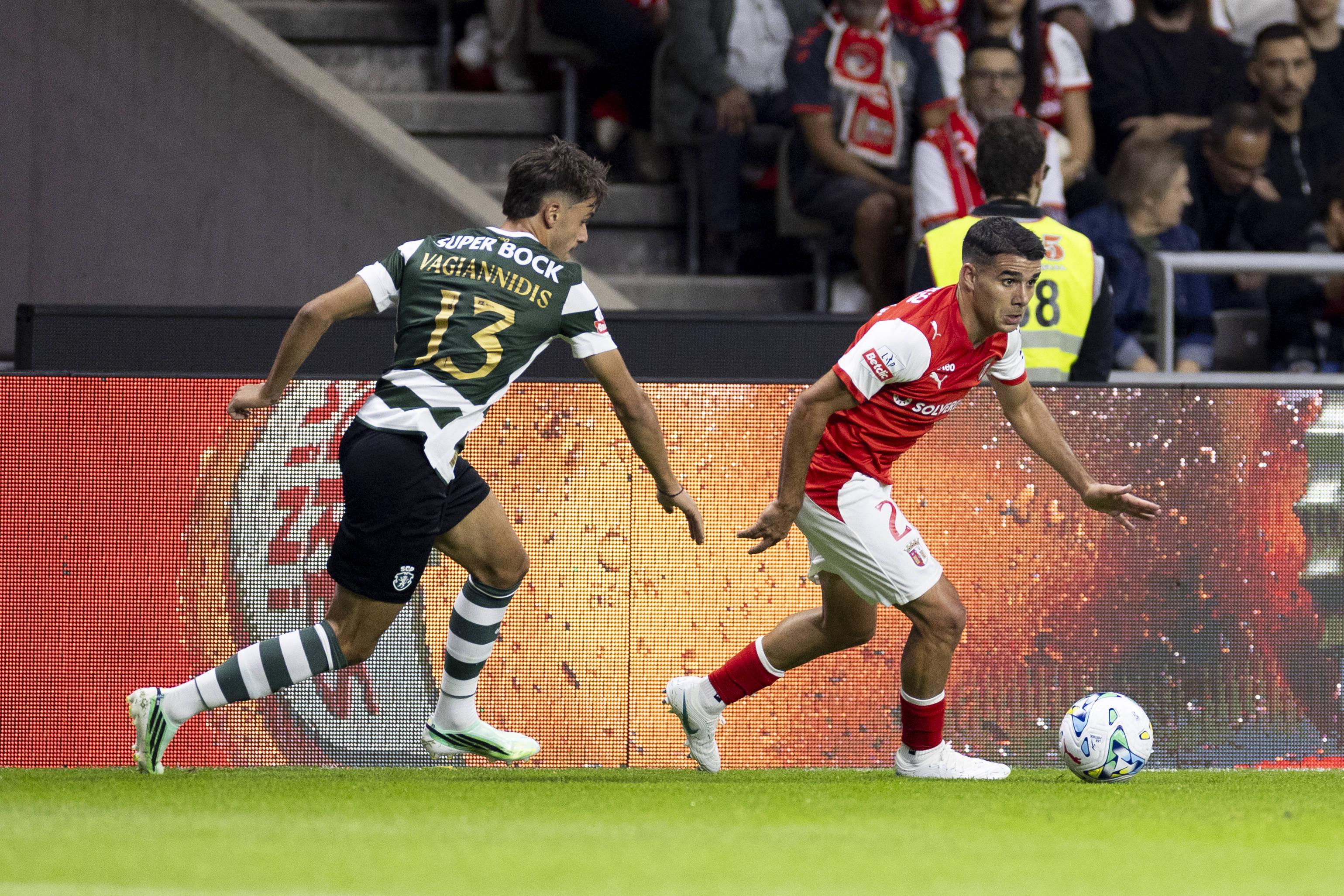 Victor Gómez e Vagiannidis. Foto: IMAGO (SC Braga-Sporting)
