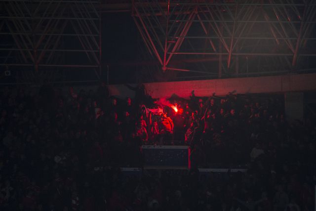 Adeptos do Benfica em liberdade