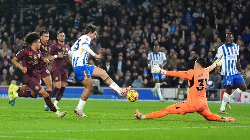 Manchester City perde com o Brighton e não sai da crise