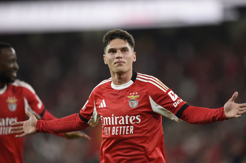 Sudakov marcou o terceiro golo com a camisola do Benfica. Foto: Sérgio Miguel Santos