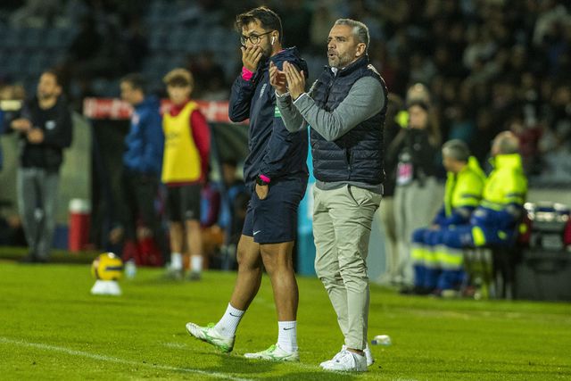 Rui Borges aplaudiu a atitude dos jogadores (Foto Eduardo Costa/LUSA)
