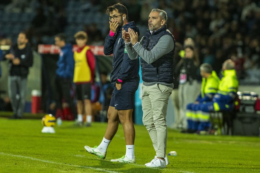 Rui Borges aplaudiu a atitude dos jogadores (Foto Eduardo Costa/LUSA)