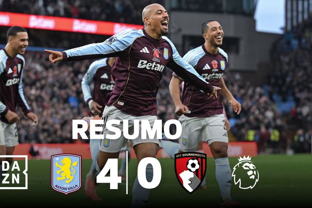 Premier League: Aston Villa começou forte e só parou na goleada (resumo)