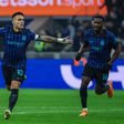 Lautaro Martínez, avançado do Inter, celebra golo frente à Lazio