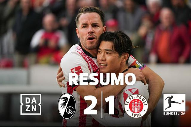 Bundesliga: Friburgo afunda St. Pauli (resumo)