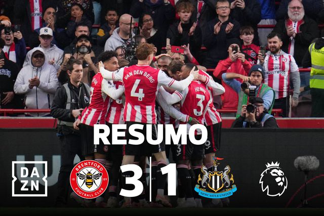 Premier League: Newcastle reduzido a 10 é surpreendido pelo Brentford (resumo)